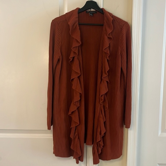 Y2K Vintage Ruffle Cardigan Sweater Circa 2008 , Size: XXL - Picture 8 of 17